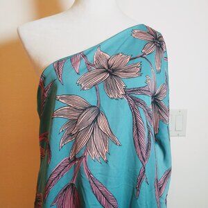 Tyche Teal and Pink Floral Maxi Dress